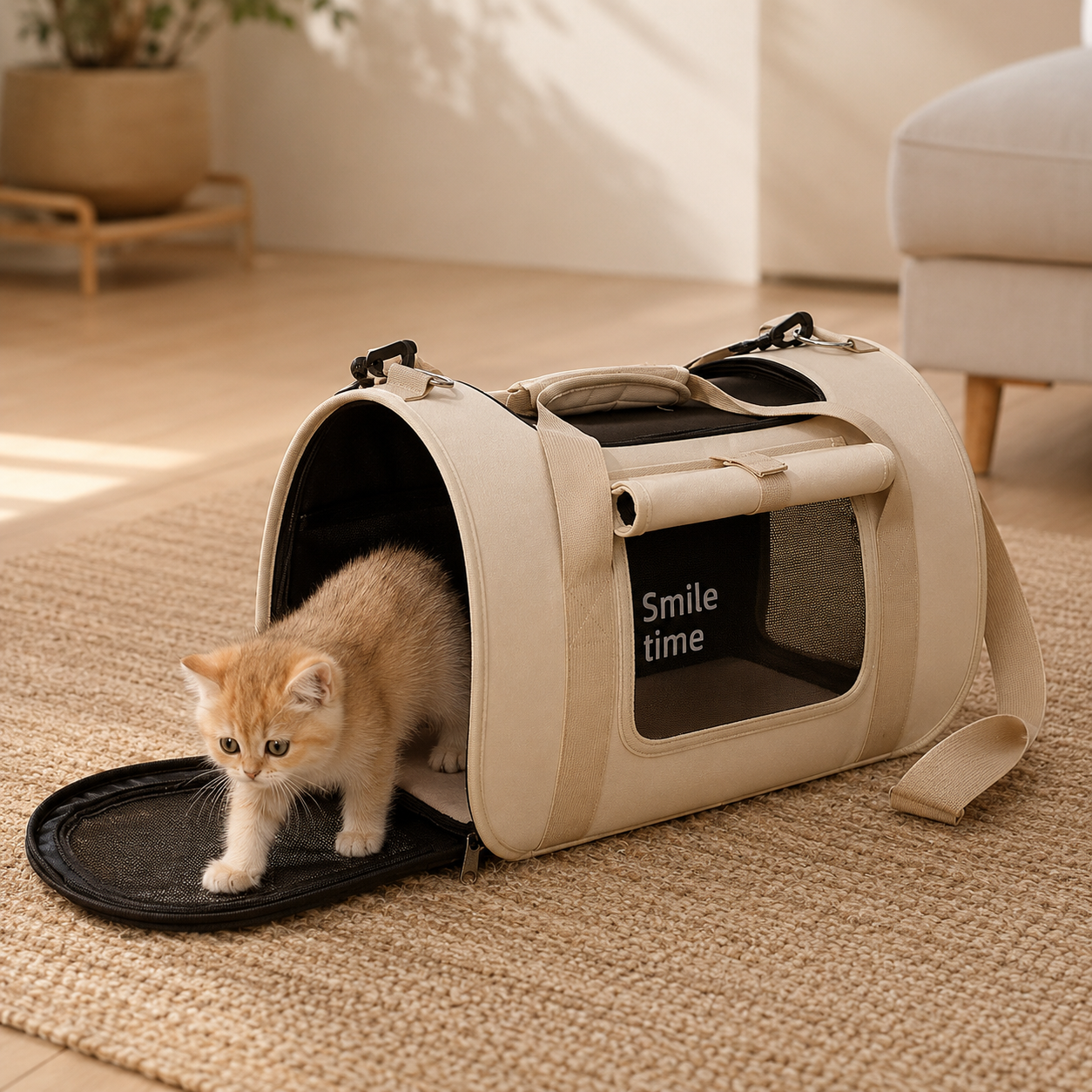 Foldable Breathable Pet Travel Carrier Bag image 2